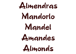 almendras amandaes almonds